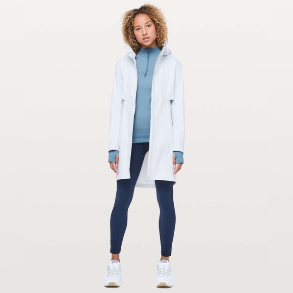 Lululemon Rest Less 1/2 Zip Slate Blue / White Sweater (Size 2) - Picture 5 of 12